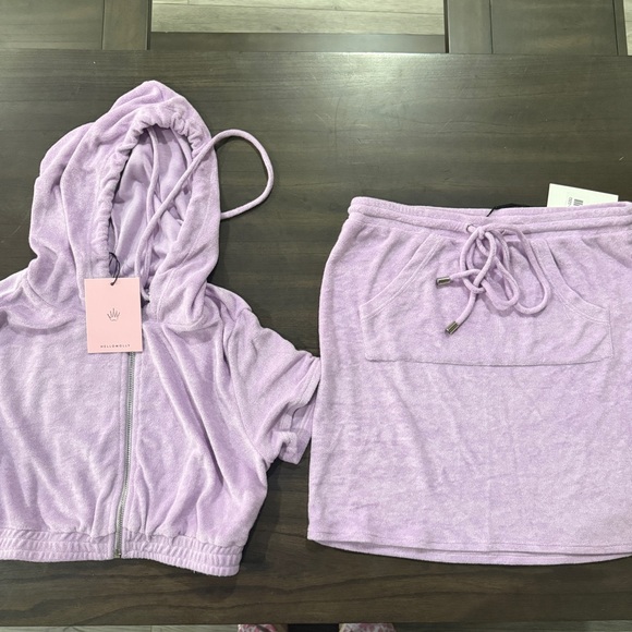 Hello Molly Dresses & Skirts - Hello Molly Lilac Hooded Top and Skirt Set